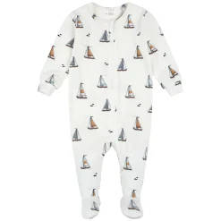 BOY Firsts par Petit Lem Sailboat Pajamas 0-12m