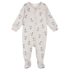 BOY Firsts par Petit Lem Sailboat Ribbed Pajamas 0-12m