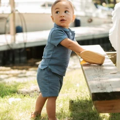 BOY Firsts par Petit Lem Outfit Sets>Sailboat Terry Set 3-24m
