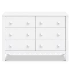 DaVinci Storage Furniture>Sammy Scallop 6-Drawers Dresser - White