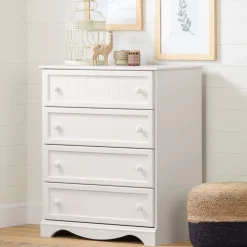 South Shore Savannah 4-Drawer Chest - Pure White