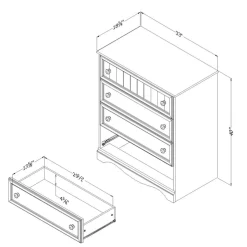 South Shore Savannah 4-Drawer Chest - Pure White