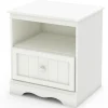 South Shore Savannah 1-Drawer Nightstand - Pure White