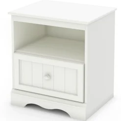 South Shore Savannah 1-Drawer Nightstand - Pure White