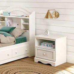 South Shore Savannah 1-Drawer Nightstand - Pure White
