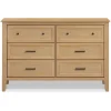 DaVinci Sawyer Farmhouse 6-Drawer Dresser - Honey
