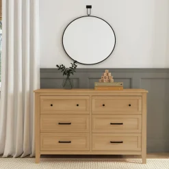 DaVinci Sawyer Farmhouse 6-Drawer Dresser - Honey