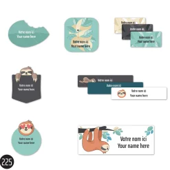 Kids Clement - Impressions Personalized Name Labels|Personalized Name Labels>School Name Label - Sloth
