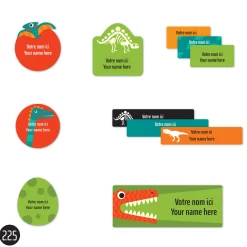 Kids Clement - Impressions Personalized Name Labels|Personalized Name Labels>School Name Labels - Dinosaurs