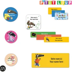 Kids Clement - Impressions School Name Labels - Little Wolf