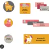 Kids Clement - Impressions Personalized Name Labels|Personalized Name Labels>School Name Labels - Llamas