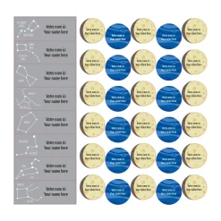 Kids Clement - Impressions School Name Labels - Space