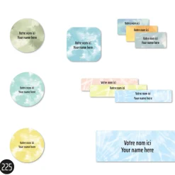 Kids Clement - Impressions School Name Labels - Tie-Dye 2