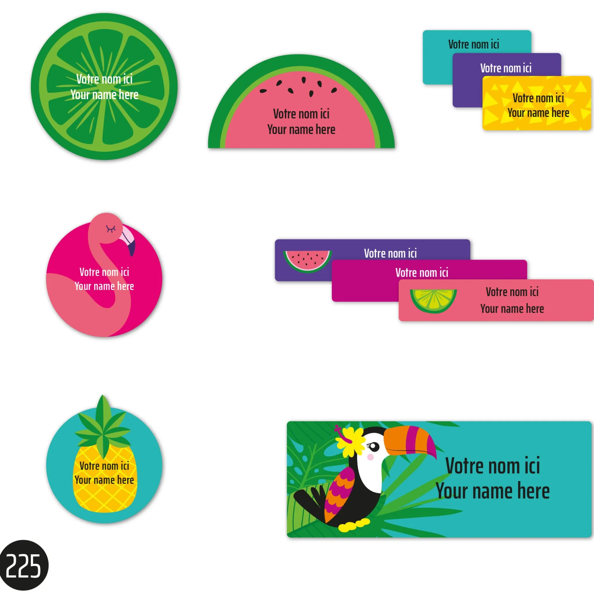 Kids Clement - Impressions Personalized Name Labels|Personalized Name Labels>School Name Labels - Tropical