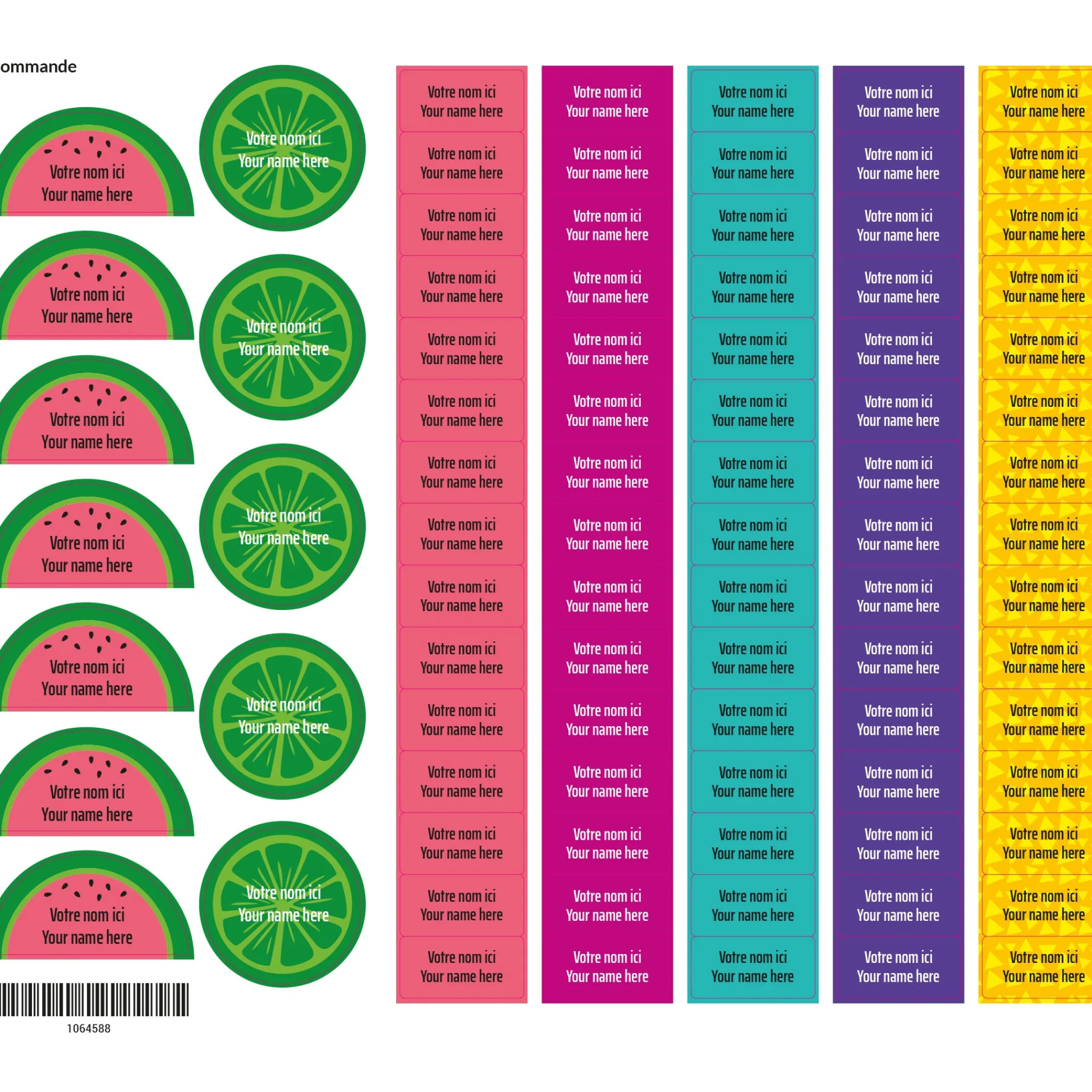 Kids Clement - Impressions Personalized Name Labels|Personalized Name Labels>School Name Labels - Tropical