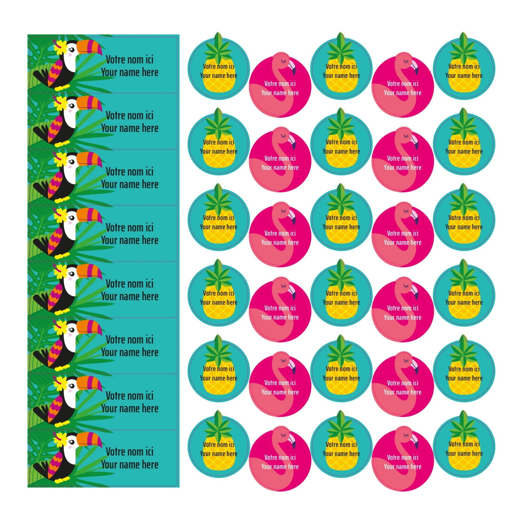 Kids Clement - Impressions Personalized Name Labels|Personalized Name Labels>School Name Labels - Tropical