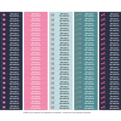 Kids Clement - Impressions School Name Labels - Unicorns and Flowers