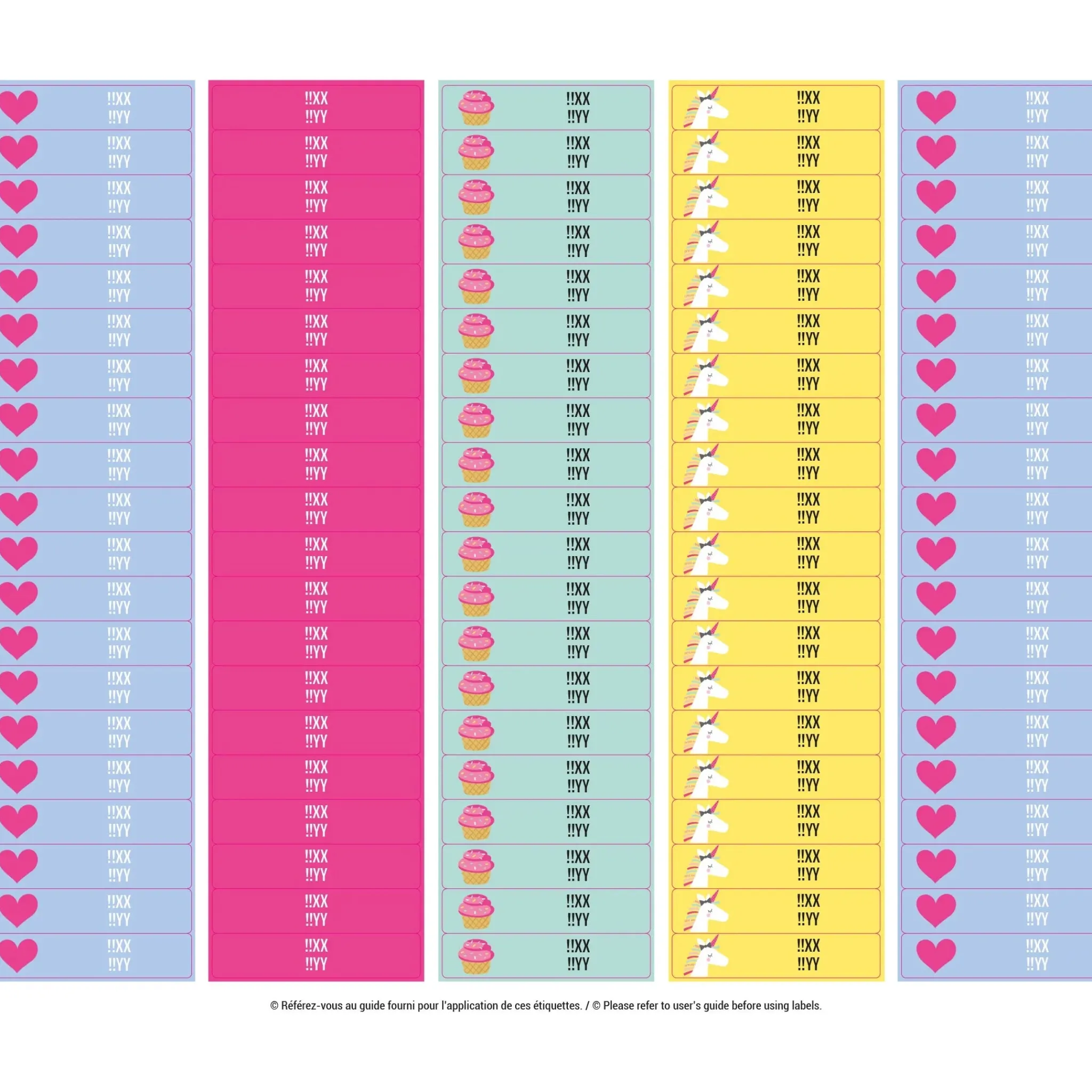 Kids Clement - Impressions School Name Labels - Unicorn