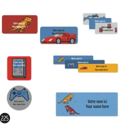 Kids Clement - Impressions Personalized Name Labels|Personalized Name Labels>School Name Labels - Video Games Dino
