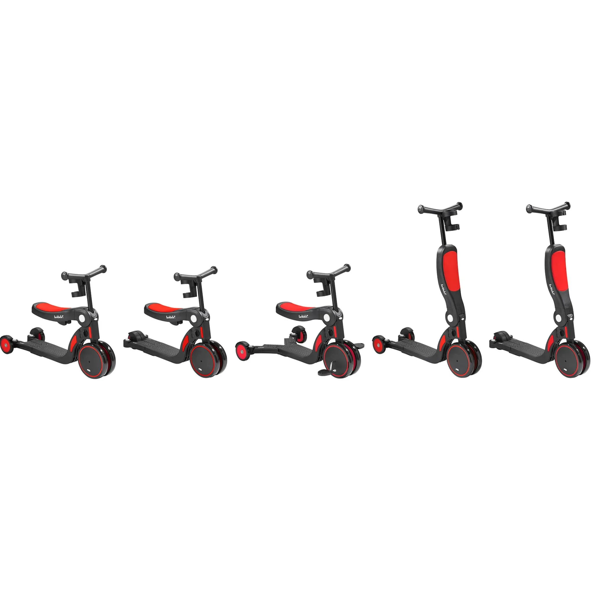 Kids Larktale Scoobi™ 5-in-1 Convertible Scooter - Red