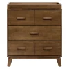 Babyletto Changing Tables>Scoot 3-Drawer Changer Dresser - Walnut