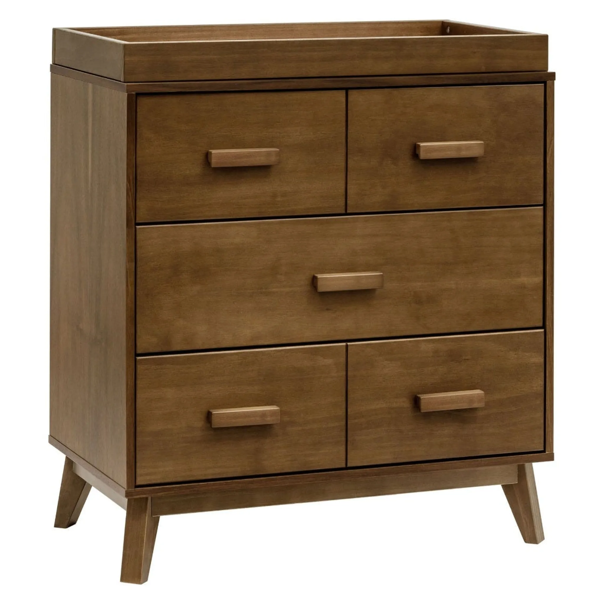 Babyletto Changing Tables>Scoot 3-Drawer Changer Dresser - Walnut