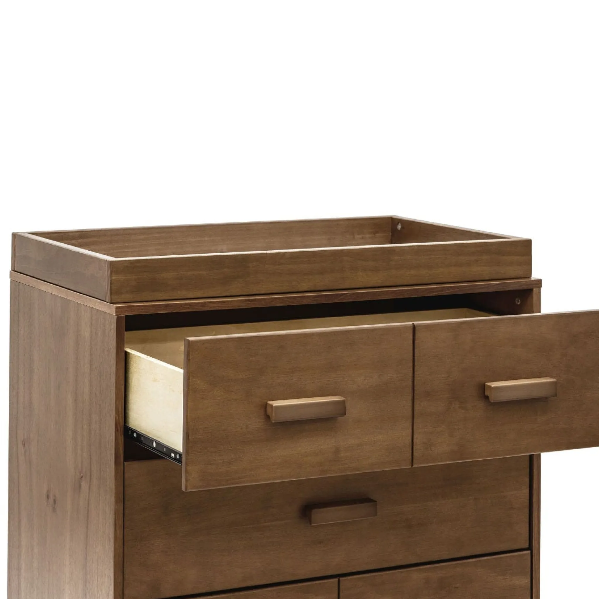 Babyletto Changing Tables>Scoot 3-Drawer Changer Dresser - Walnut