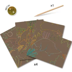Kids Djeco Scratch Cards / When dinosaurs reigned