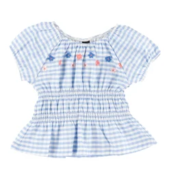 Kids Nano Tops>Sea Vichy Blouse 2-12
