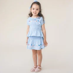 Kids Nano Skirts>Sea Vichy Skort 2-12