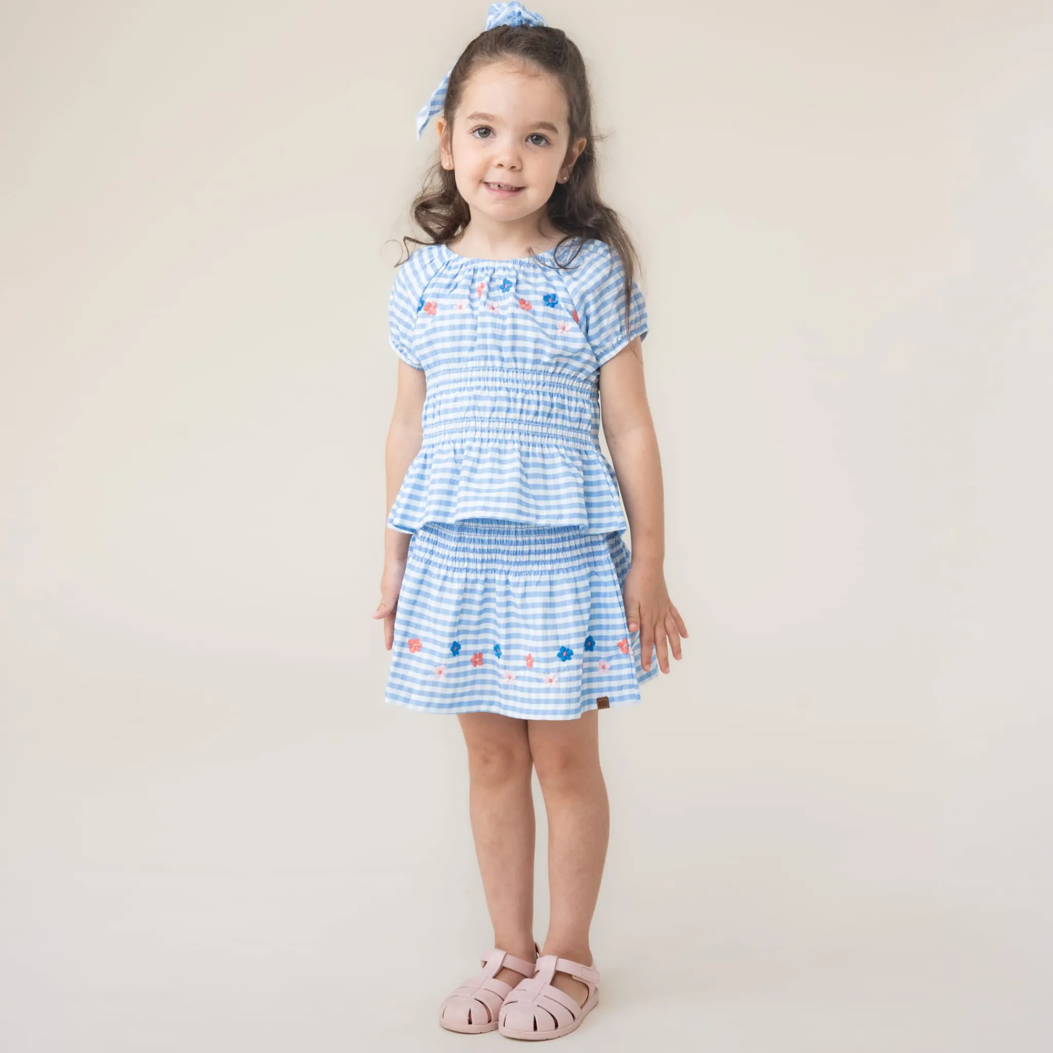 Kids Nano Skirts>Sea Vichy Skort 2-12