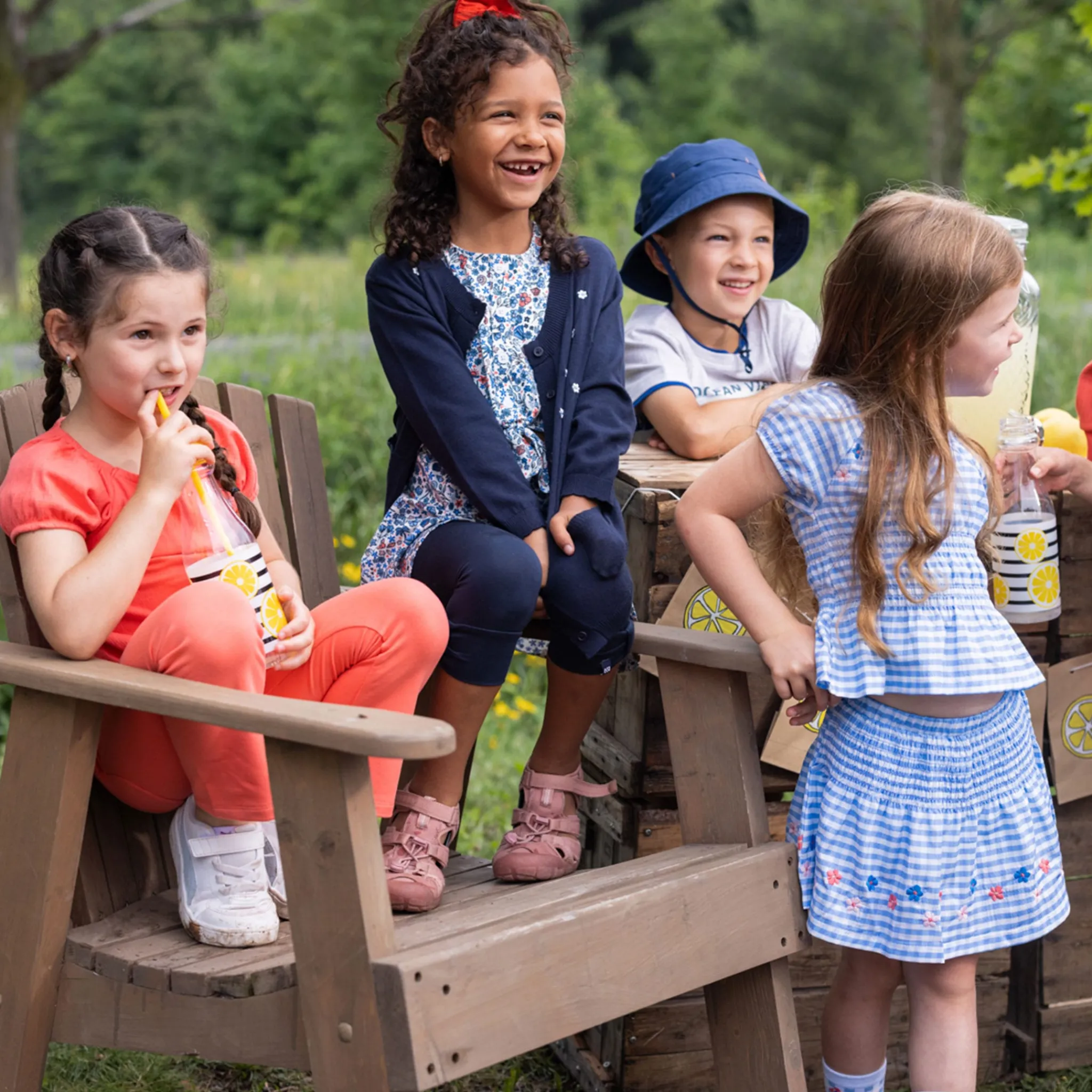 Kids Nano Skirts>Sea Vichy Skort 2-12