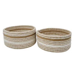 NOSTALGIA Storage>Set of 2 Baskets - Natural