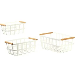 Clement - Maison Storage>Set of 3 Modern Metal Basket