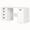 South Shore Desk>Sewing Craft Table and Storage - Artwork Pure White