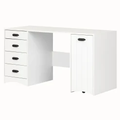 South Shore Desk>Sewing Craft Table and Storage - Artwork Pure White