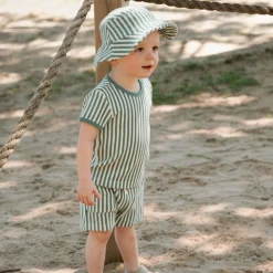 BOY Firsts par Petit Lem Sharks Striped Set 3-24m