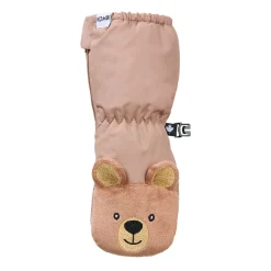 BOY Kombi Sherpa Animal Bear Mitts 6-24m