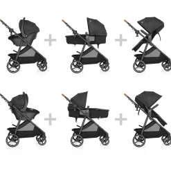 Kids Evenflo Shyft Intuiti Travel System with Revolve180 LiteMax NXT Car Seat - Black