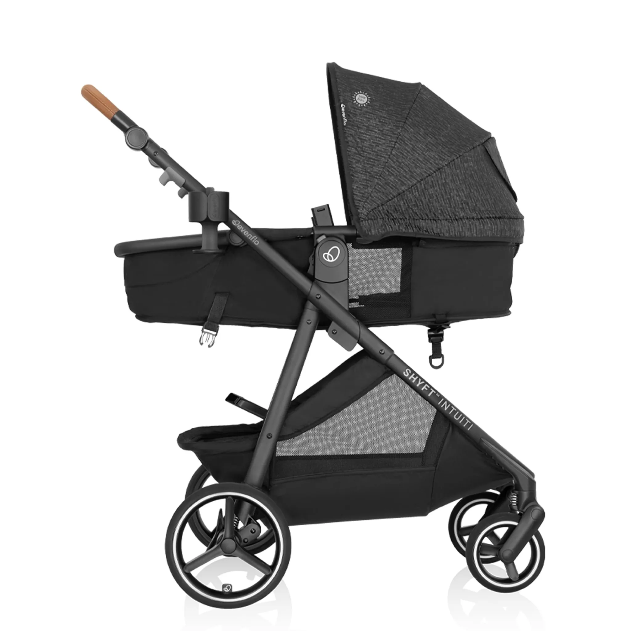 Kids Evenflo Shyft Intuiti Travel System with Revolve180 LiteMax NXT Car Seat - Black