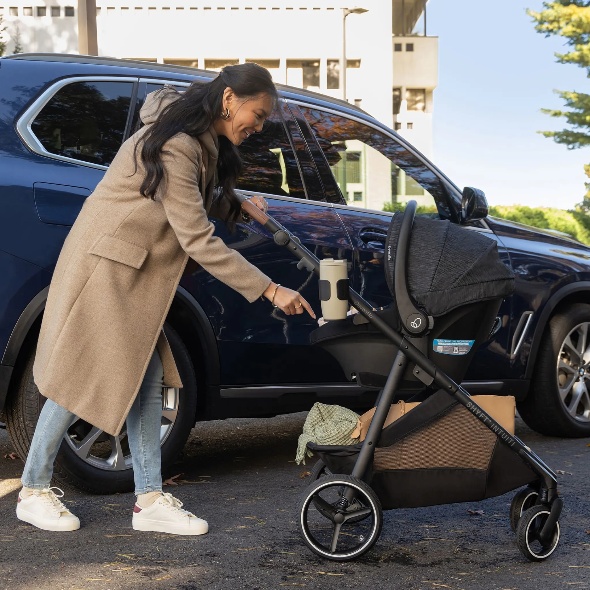Kids Evenflo Shyft Intuiti Travel System with Revolve180 LiteMax NXT Car Seat - Black