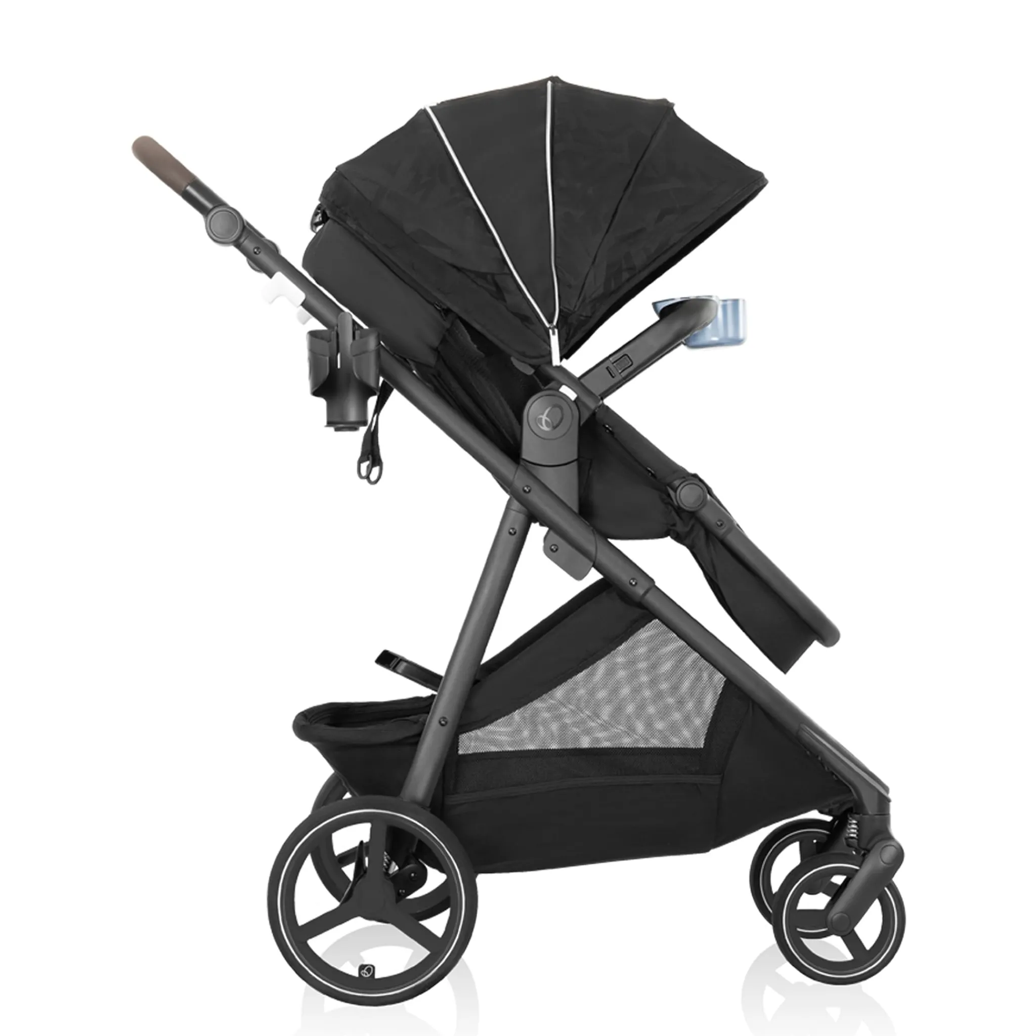 Kids Evenflo Strollers|Strollers & Trailers>Shyft Intuiti+ Travel System with Revolve180 LiteMax NXT - Dubhan Black
