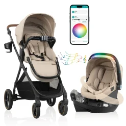 Kids Evenflo Shyft Intuiti+ Travel System - Travertine
