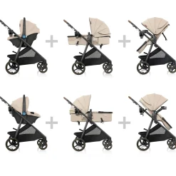 Kids Evenflo Shyft Intuiti+ Travel System - Travertine