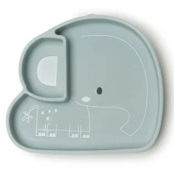 Kids Loulou Lollipop Silicon Snack Plate - Elephant