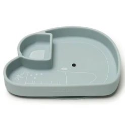 Kids Loulou Lollipop Silicon Snack Plate - Elephant