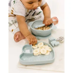 Kids Loulou Lollipop Silicon Snack Plate - Elephant