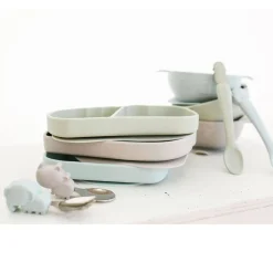 Kids Loulou Lollipop Silicon Snack Plate - Elephant