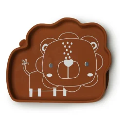 Kids Loulou Lollipop Tableware|Plates & Placemats>Silicon Snack Plate - Lion
