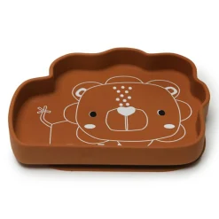 Kids Loulou Lollipop Tableware|Plates & Placemats>Silicon Snack Plate - Lion
